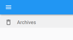 A deleted records list menu item