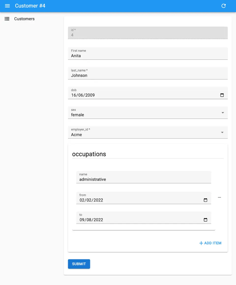 JsonSchemaForm