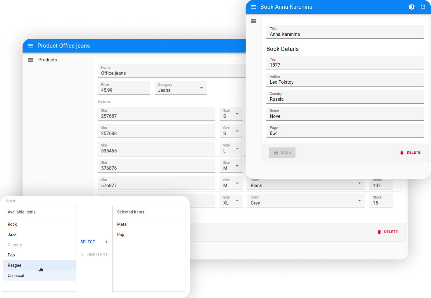 Demo of the Relationships module